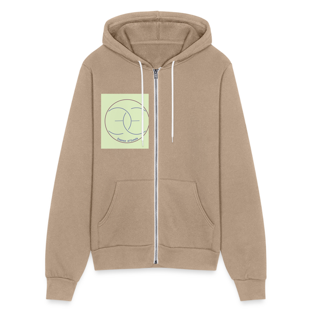 Bella + Canvas Unisex Full Zip Hoodie - tan