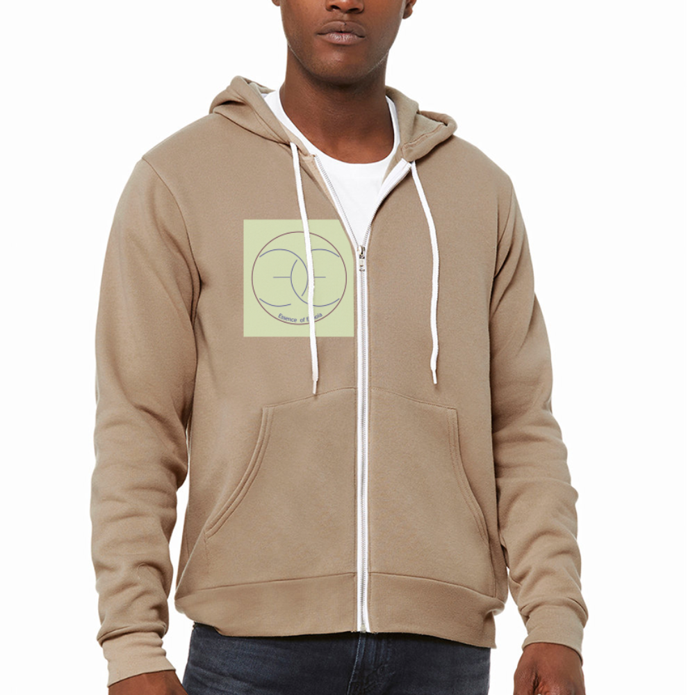 Bella + Canvas Unisex Full Zip Hoodie - tan