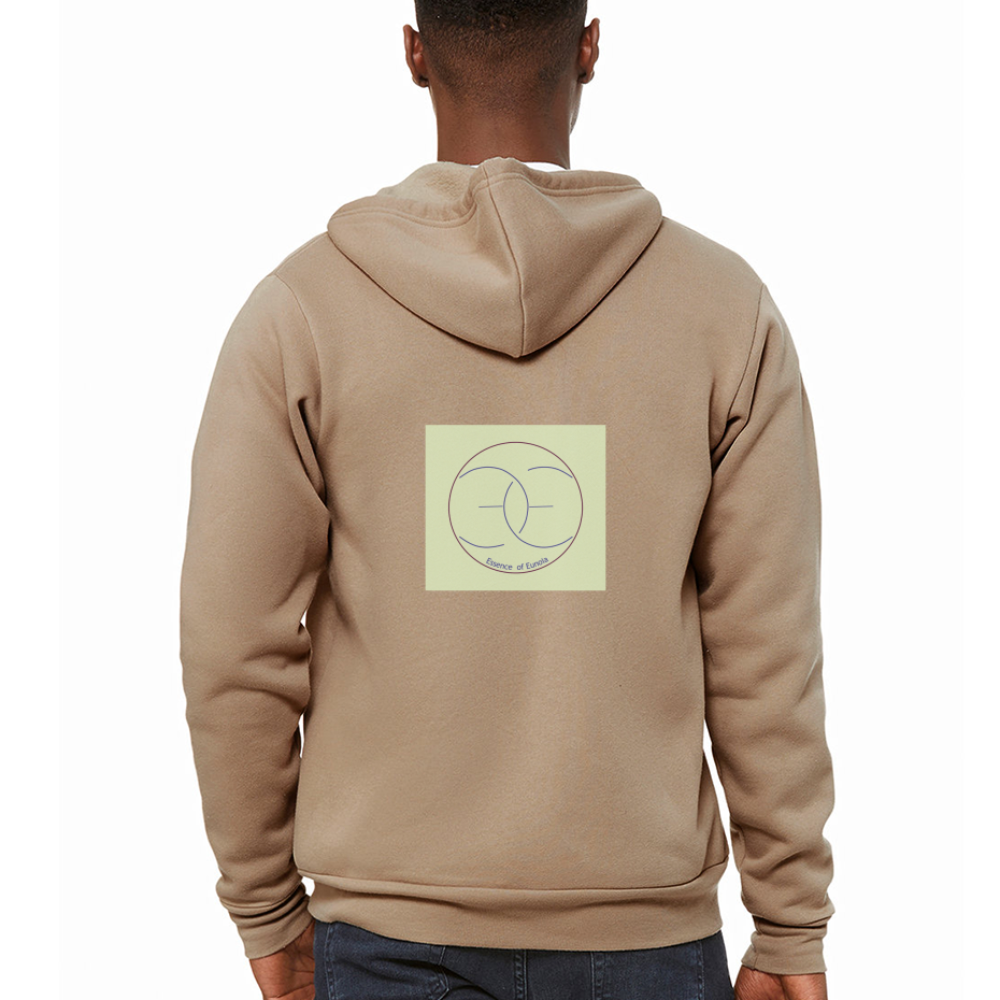 Bella + Canvas Unisex Full Zip Hoodie - tan